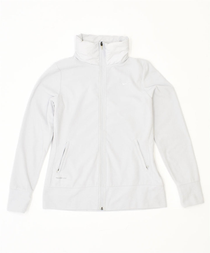 NIKE Veste polaire Therma Fit pour femme UK 14 Large Gris Polyester