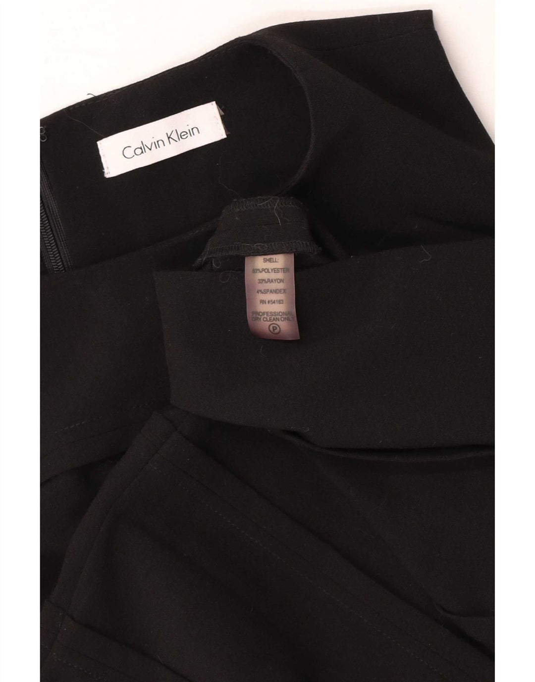 Calvin Klein Robe fourreau sans manches pour femme UK 8 Petit Noir Polyester