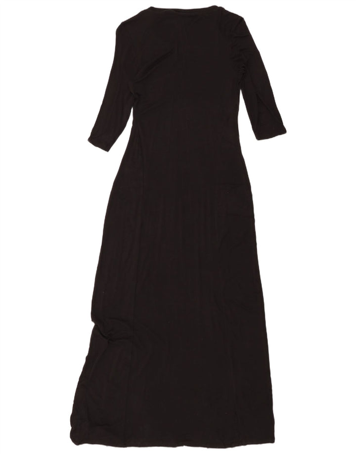 MOSSIMO Robe longue à manches 3/4 pour femme UK 6 XS Rayonne noire