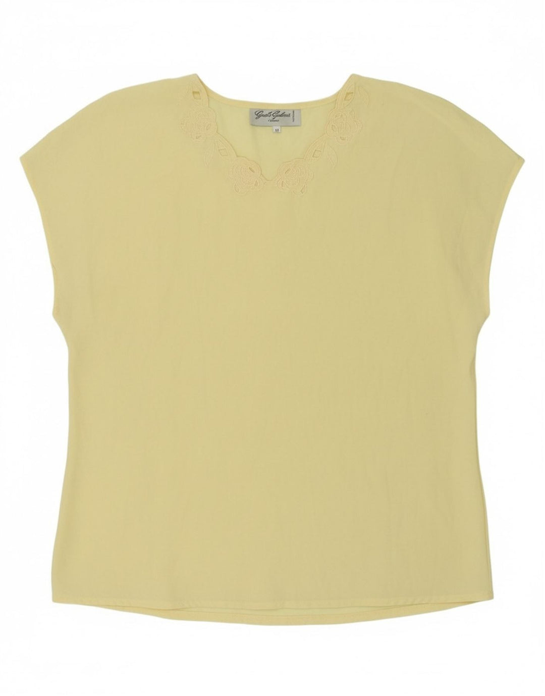 GIULIA GALANTI Womens Blouse Top UK 14 Medium Yellow Polyester