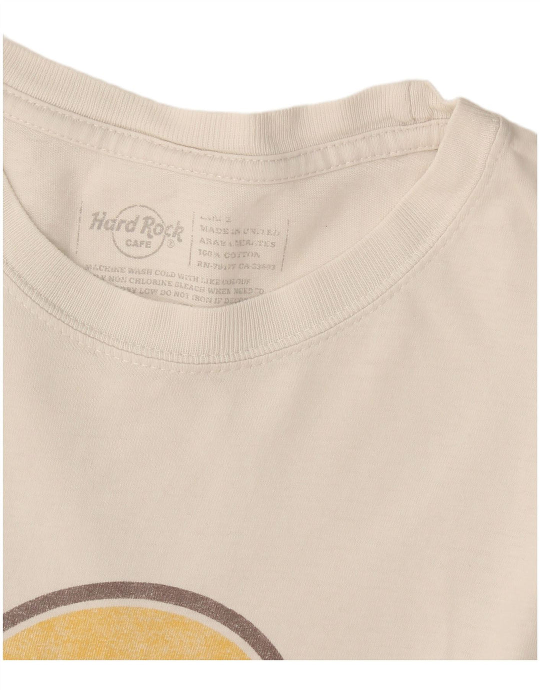 Hard Rock Cafe Munich T-Shirt Graphique Homme Blanc Moyen Coton