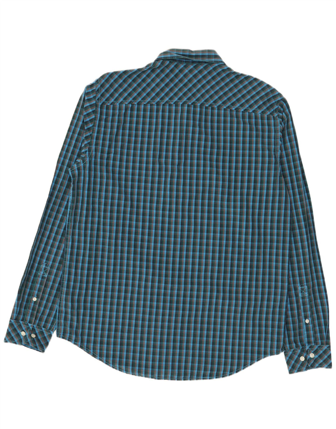 TIMBERLAND Chemise Slim Fit Homme en Coton à Carreaux Bleu Large