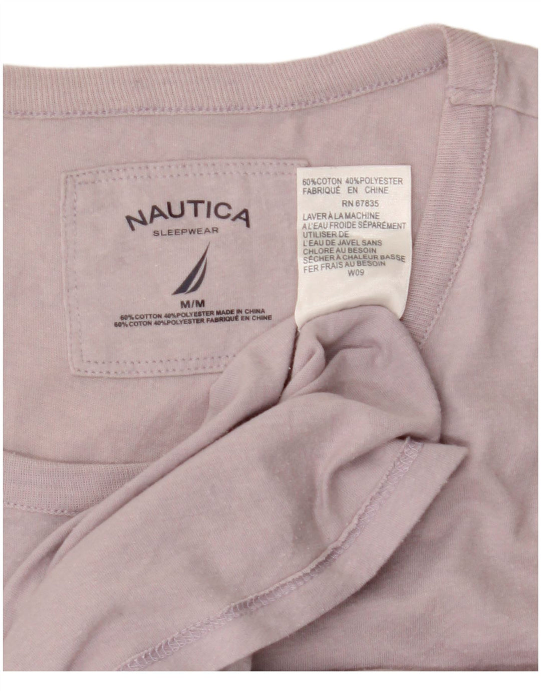 Nautica Haut à manches longues pour femme UK 44 Coton violet moyen