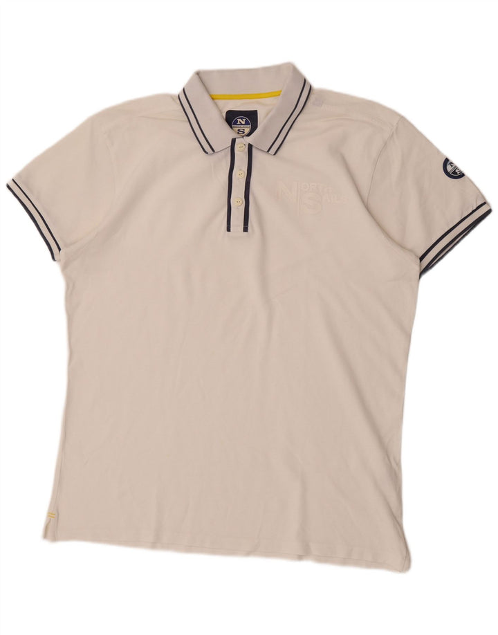 North Sails Polo Homme 2XL Blanc Rayé Coton