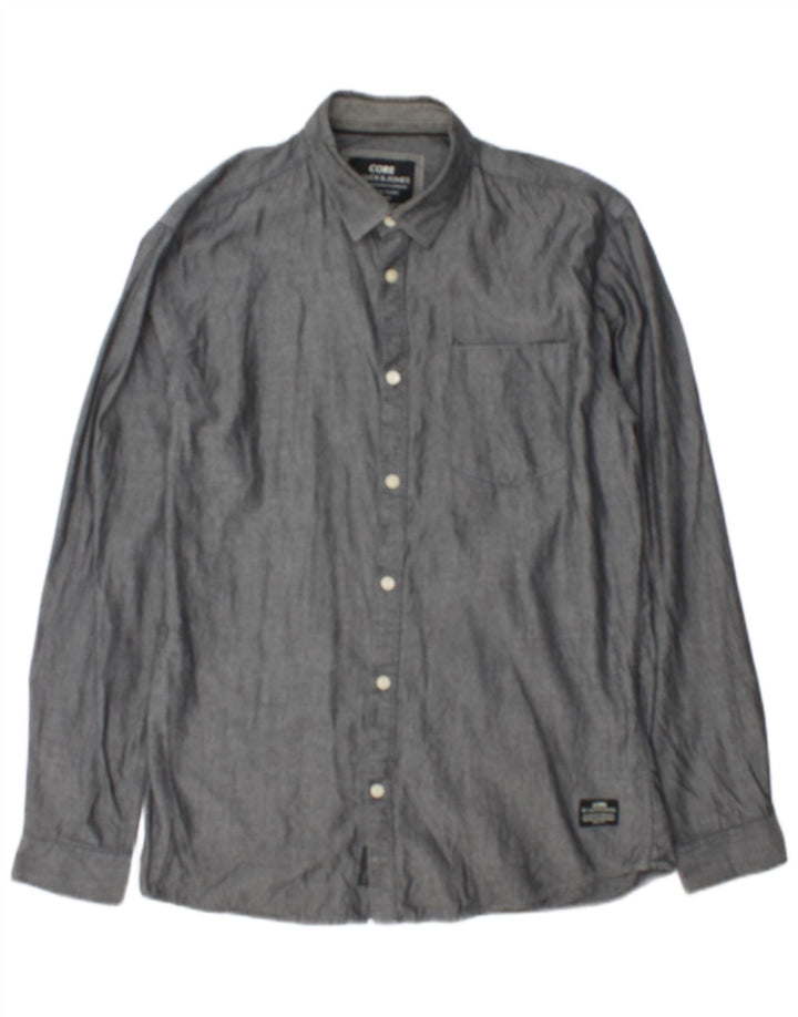 Jack & Jones Chemise Homme Gris Moyen Coton