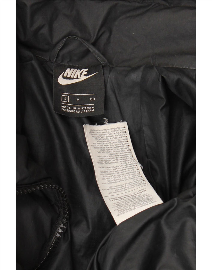 Veste matelassée surdimensionnée Nike pour femme UK 10 Small Noir Polyester