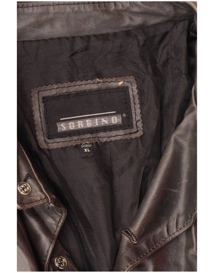 SORBINO Veste en cuir pour homme UK 42 XL Gris