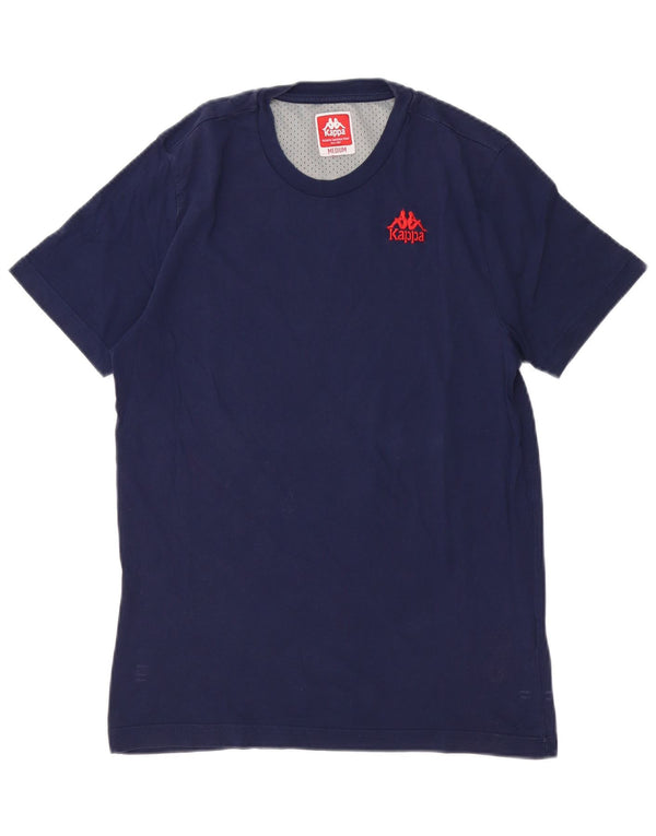 Kappa T-Shirt Graphique Homme Bleu Marine Moyen Coton Colorblock