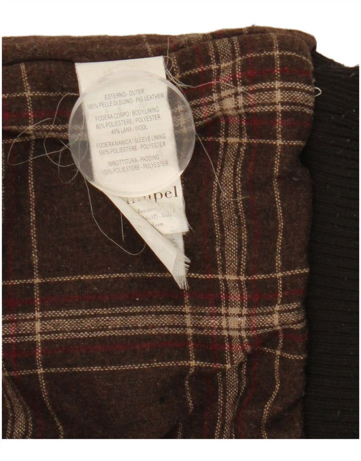 Conbipel Veste en cuir à capuche pour homme IT 50 Cuir marron moyen
