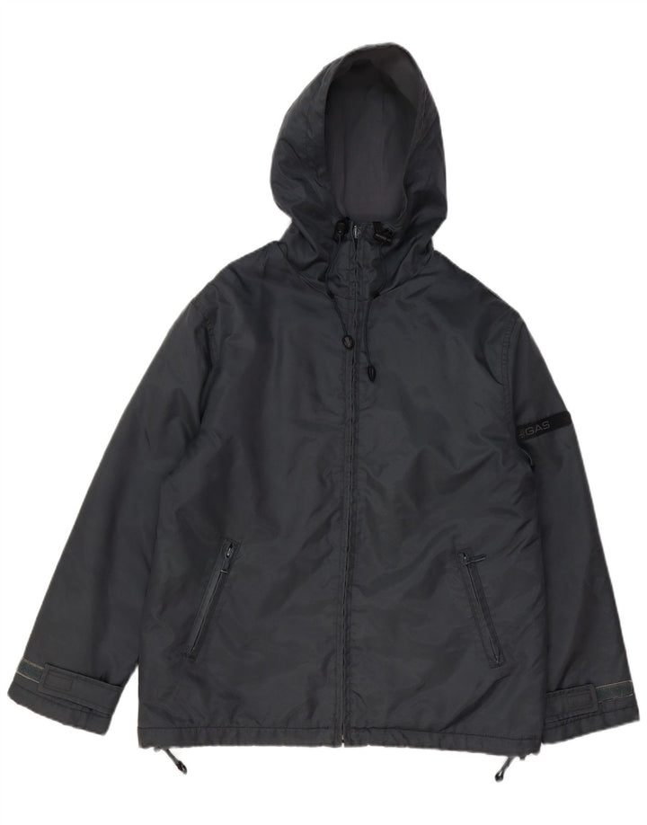 Gas Veste coupe-vent à capuche pour homme Petit gris Polyester