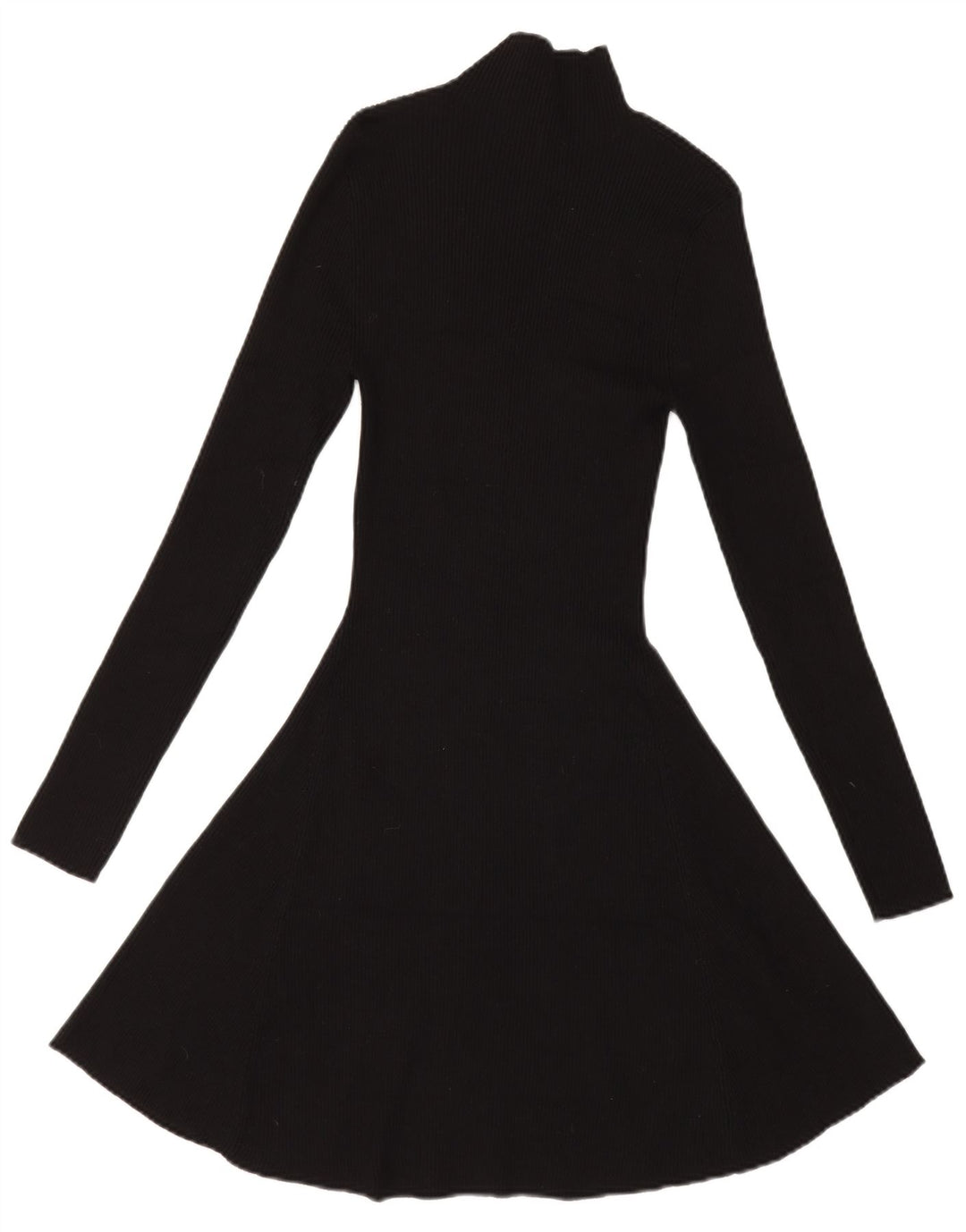 Zara Femme Robe Pull UK 44 Medium Noir Viscose