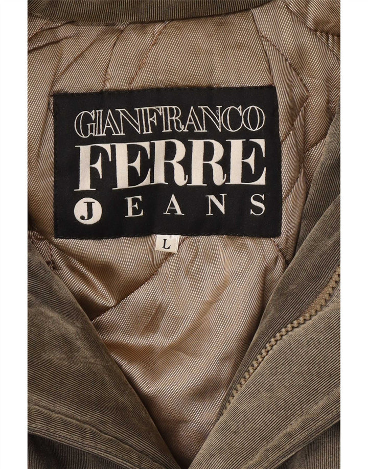 Gianfranco Ferre Veste Parka à capuche pour homme UK 40 Large Gris