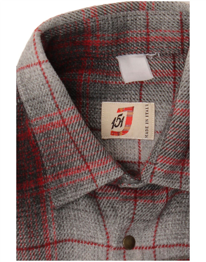 VINTAGE Chemise en flanelle pour hommes XL Carreaux bordeaux