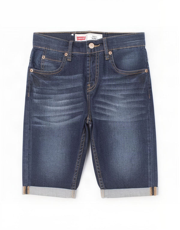 Levi's Short en jean coupe slim 511 pour garçon 9-10 ans W26 Bleu marine en coton