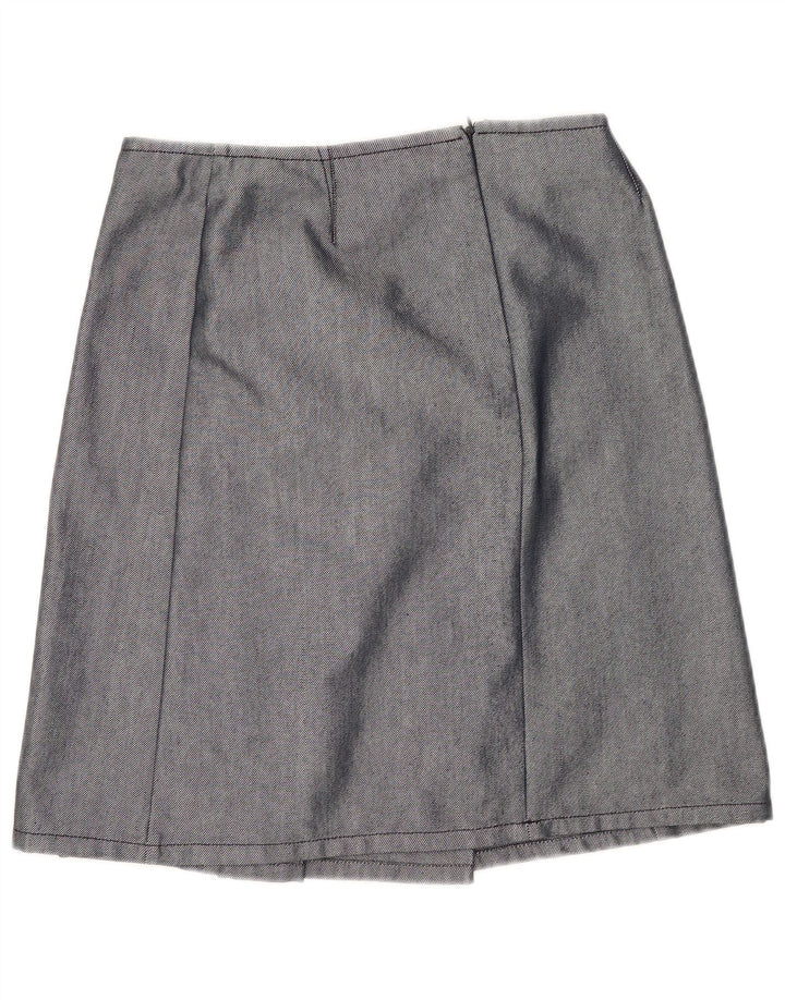 Max & Co. Jupe plissée pour femme UK 12 Medium W30 Bleu marine Coton
