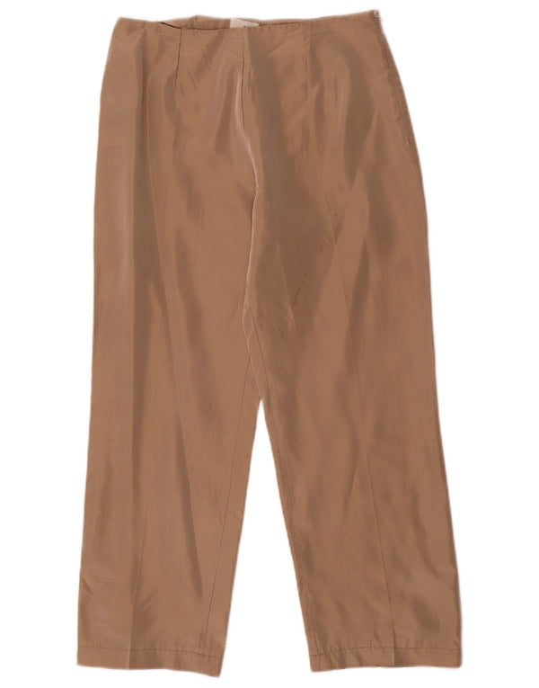 Femme Trussardi Pantalon Court Droit IT 42 Medium W26 L24 Beige