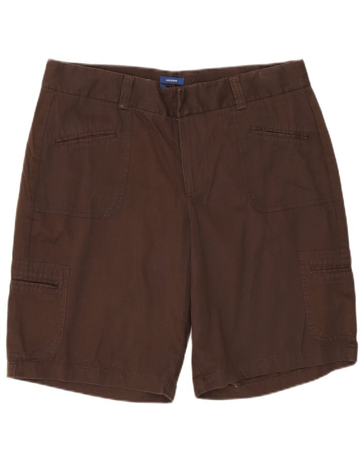 DOCKERS Short cargo coupe préférée pour femme US 14 XL W36 Coton marron