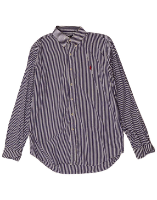 Polo Ralph Lauren Chemise homme en coton à fines rayures bleues