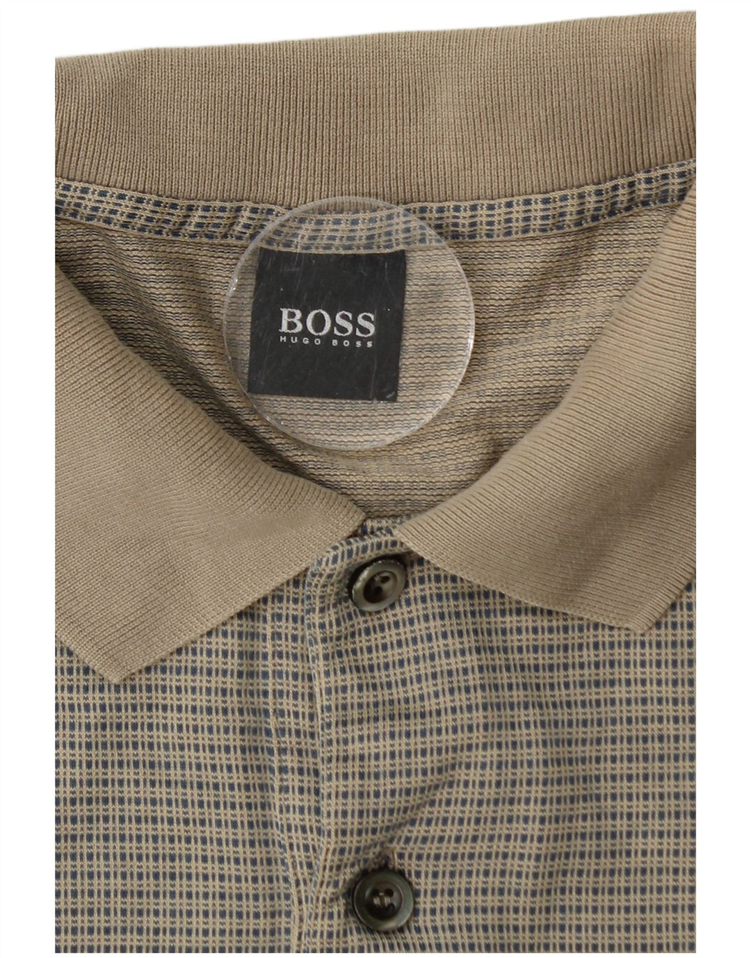HUGO BOSS Polo Homme 2XL Coton Géométrique Beige