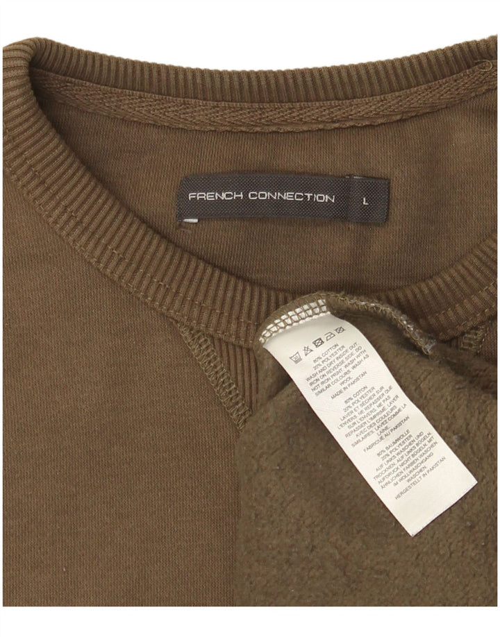 French Connection Sweat-Shirt Homme Kaki Coton Large
