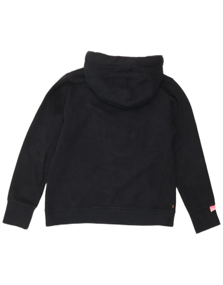 SUPERDRY Pull à capuche graphique pour femme UK 18 XL Noir Coton