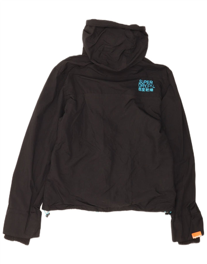 Superdry Veste coupe-vent graphique pour femme UK 16 Large Noir