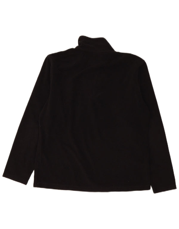 Diadora Pull polaire à col zippé pour femme UK 18 XL Noir Polyester