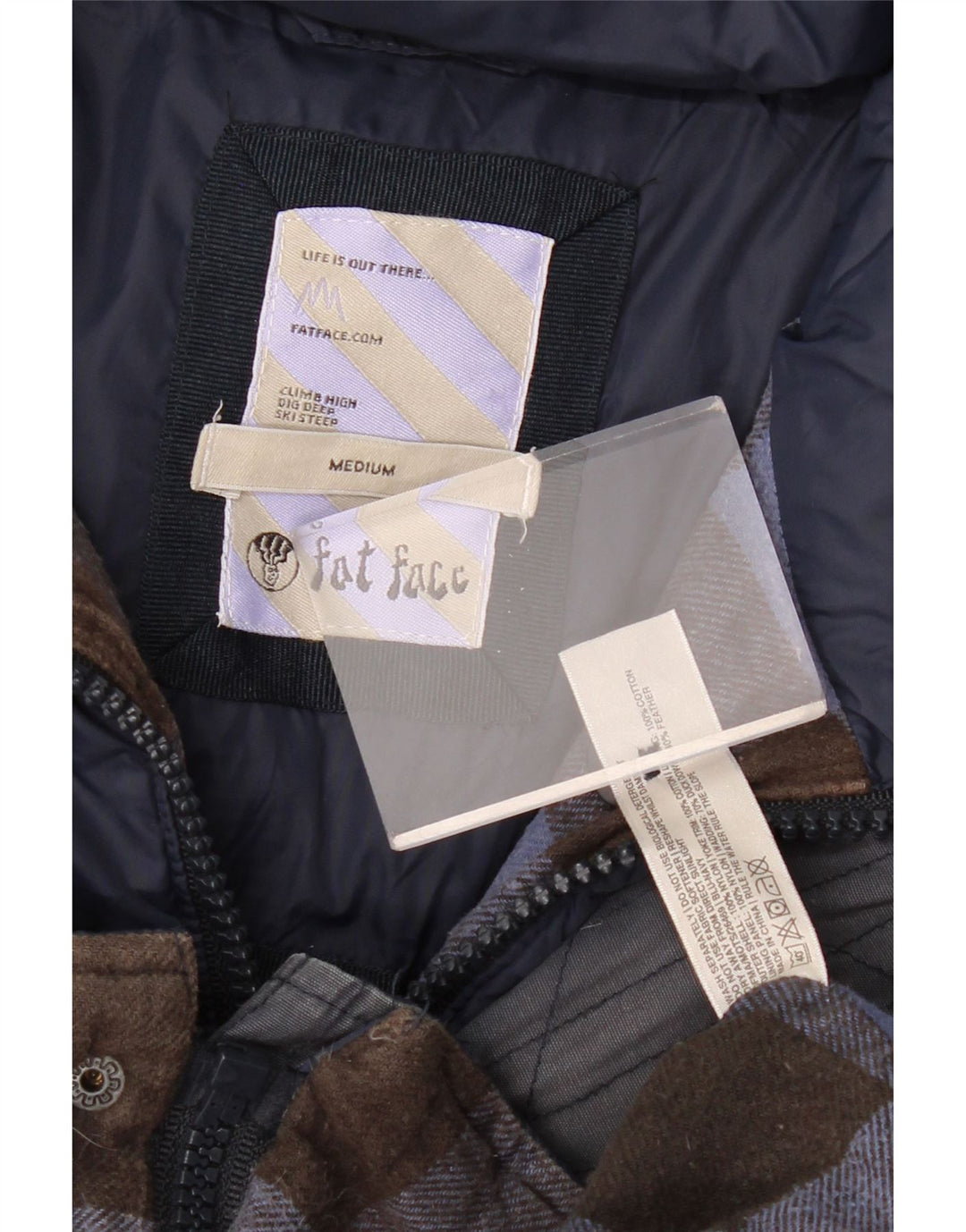 FAT FACE Gilet rembourré pour homme UK 38 Medium Bleu Marine Colorblock Nylon