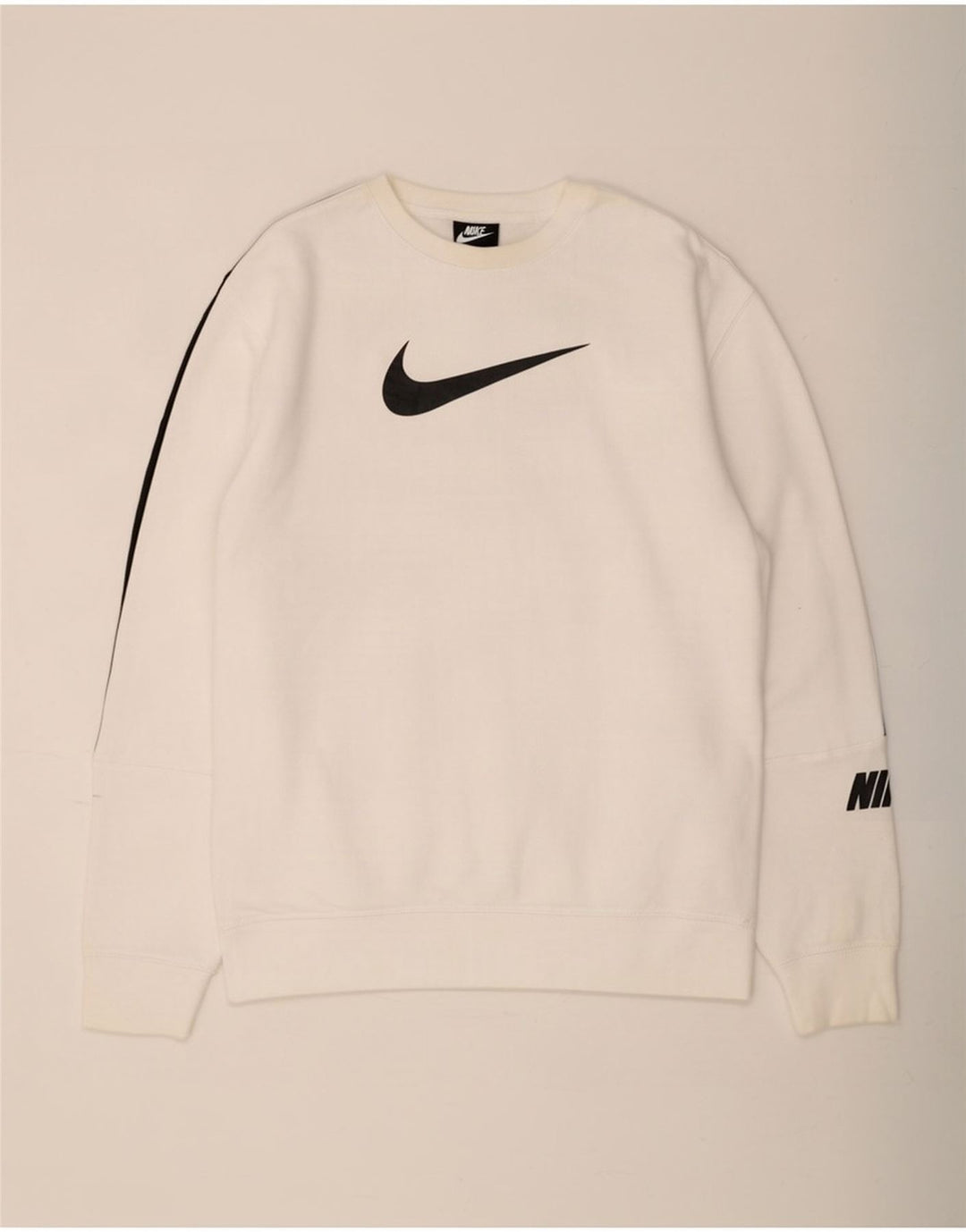 Nike Sweat-shirt graphique pour homme en coton blanc Taille L