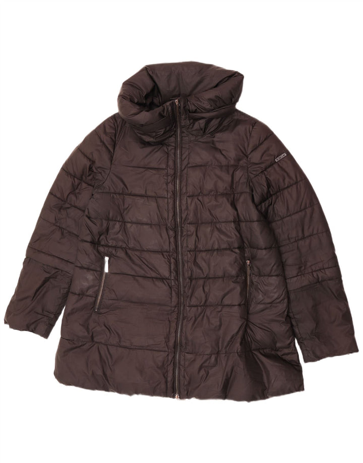 Geox Respira Veste matelassée surdimensionnée pour femme UK 10 Small Noir Polyester