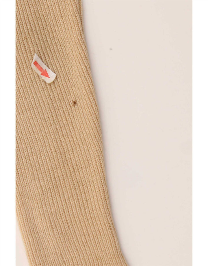 vintage Femme Cardigan Pull IT 44 Moyen Beige Angora