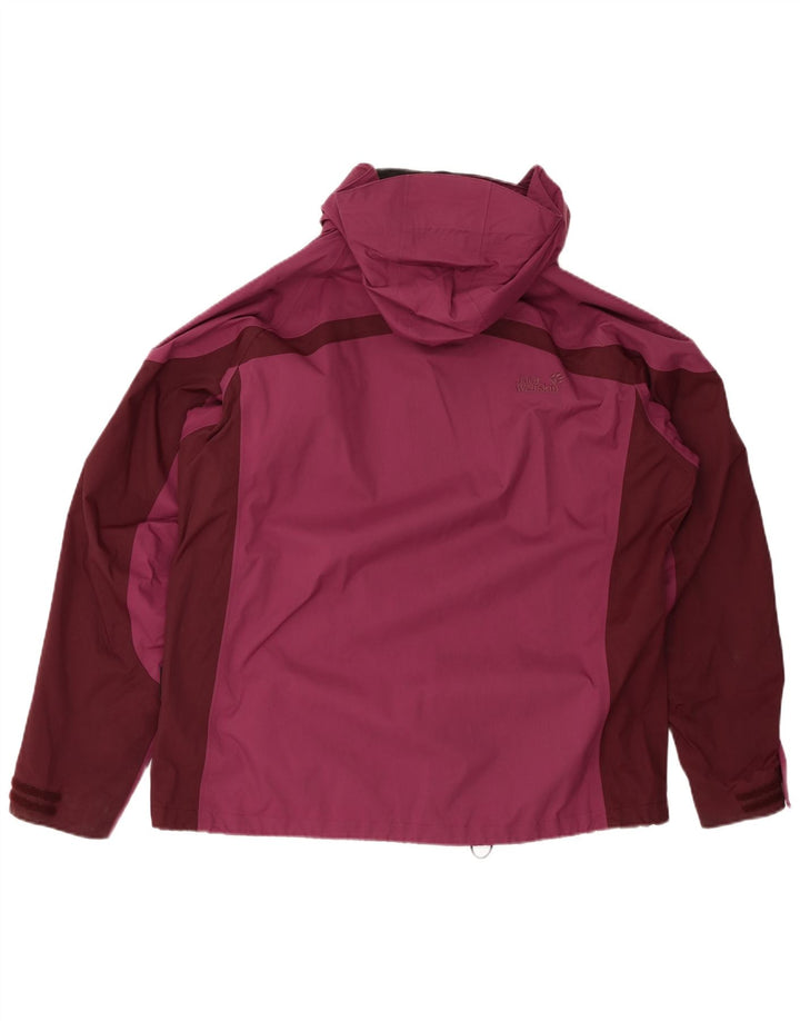 JACK WOLFSKIN Veste de pluie surdimensionnée pour femme UK 18/20 XL Bordeaux