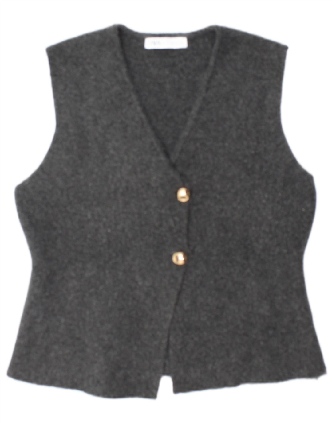 Zara Femme Gilet UK 44 Large Gris Polyester