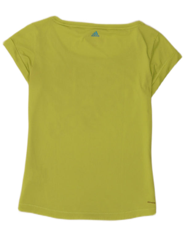 Adidas T-shirt graphique coupe régulière pour femme UK 8/10 petit vert polyester