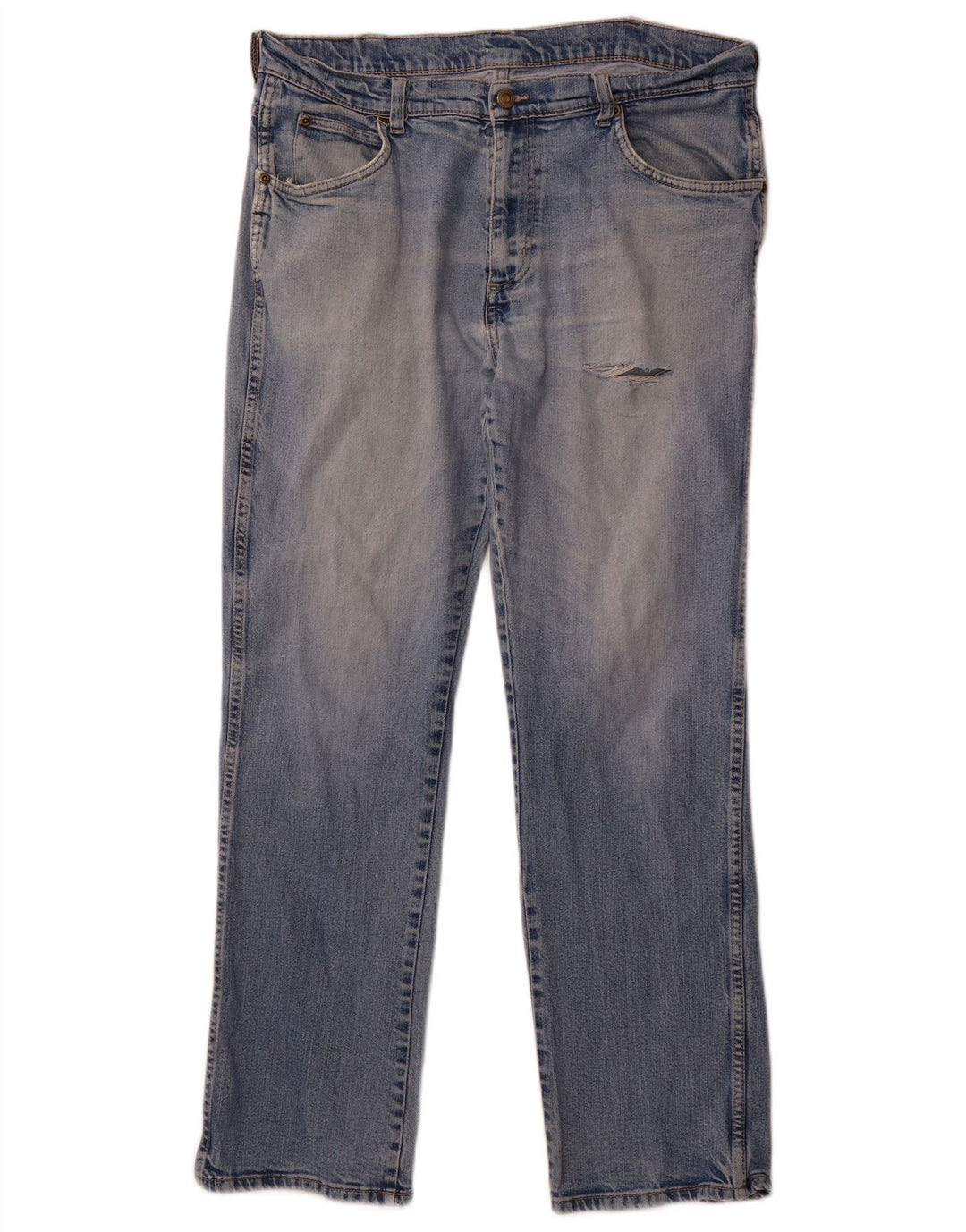 WRANGLER Mens Regular Fit Straight Jeans W36 L29 Blue Cotton