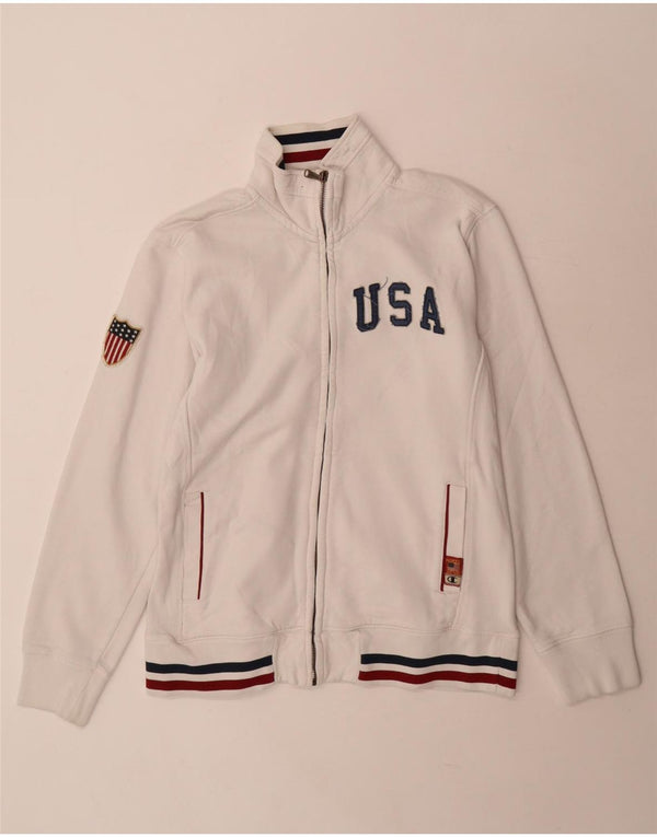 Champion Veste de survêtement graphique pour homme XL en coton rayé blanc