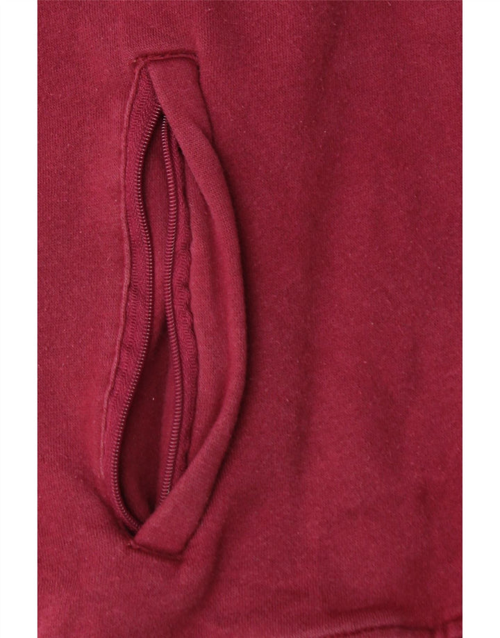 UMBRO Pull à capuche pour homme XL en coton color block bordeaux