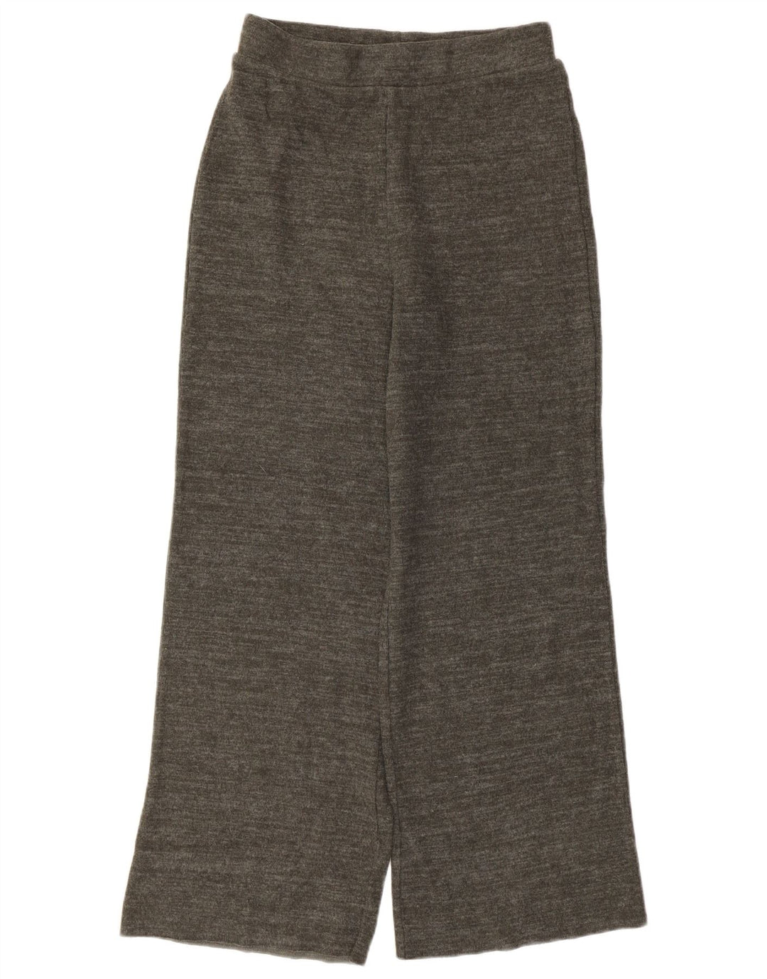 Zara Pantalon De Survêtement Femme UK 12 Coton Chiné Gris Moyen