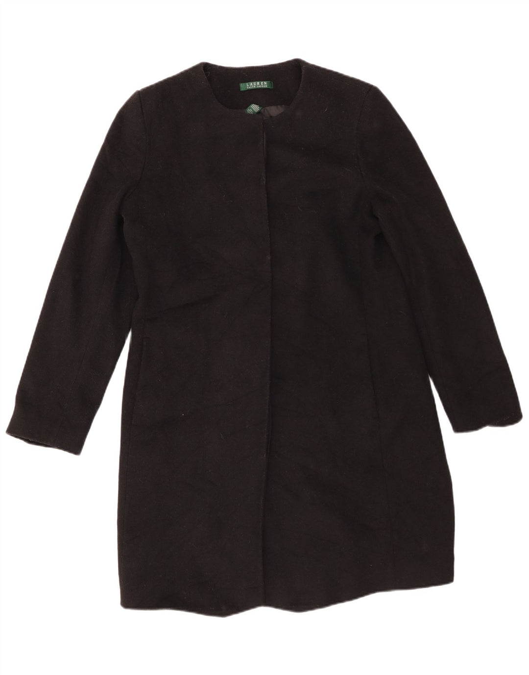 Ralph Lauren Pardessus pour femme US 10 Grande laine noire