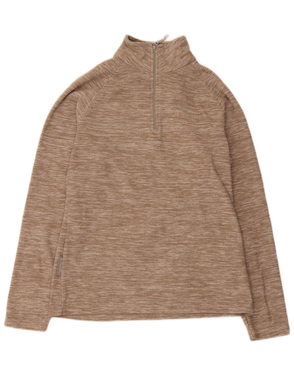 Mountain Warehouse Pull polaire à col zippé pour femme UK 10 Petit Beige Moucheté