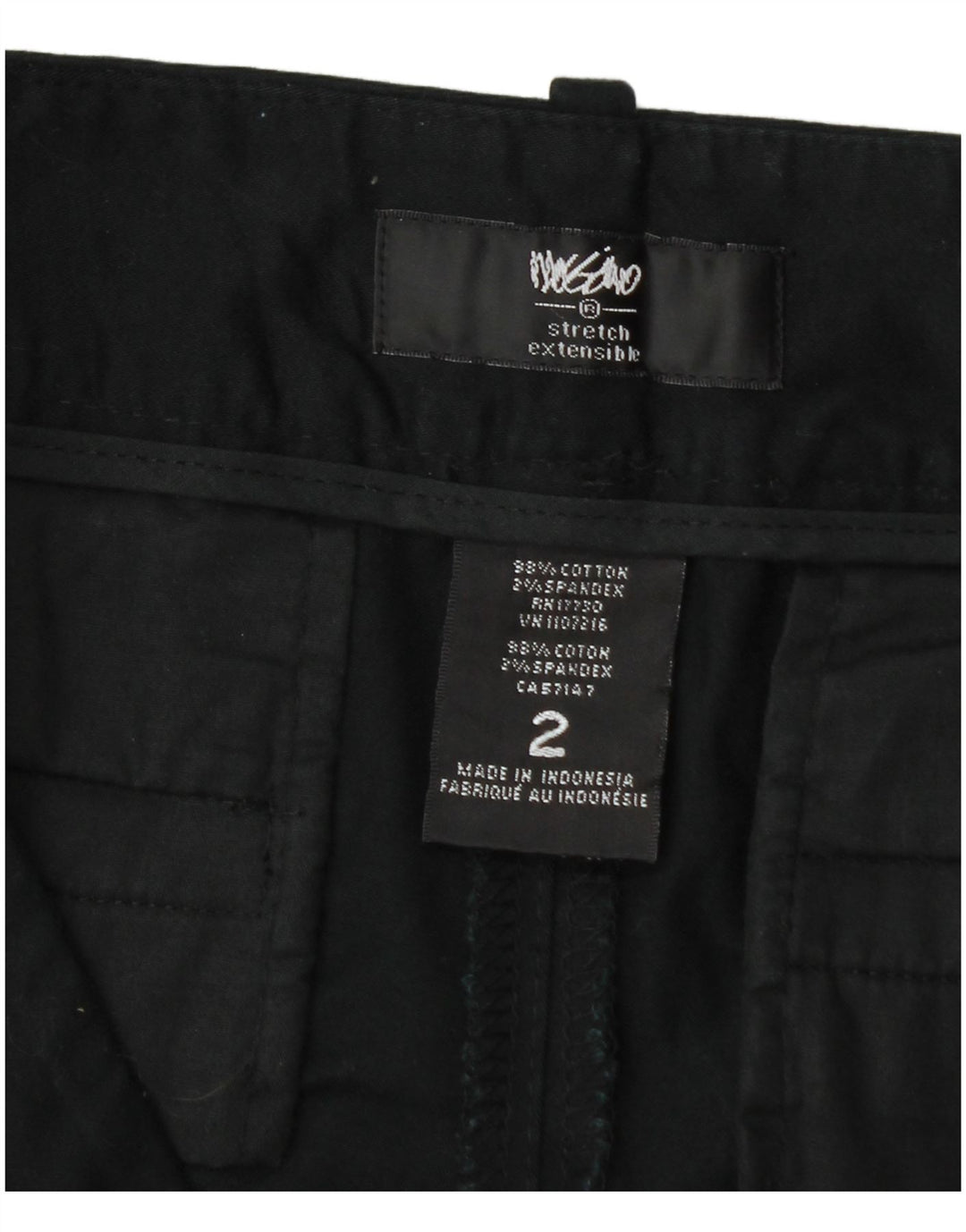 Mossimo Short Chino Femme US 2 XS W32 Coton Noir