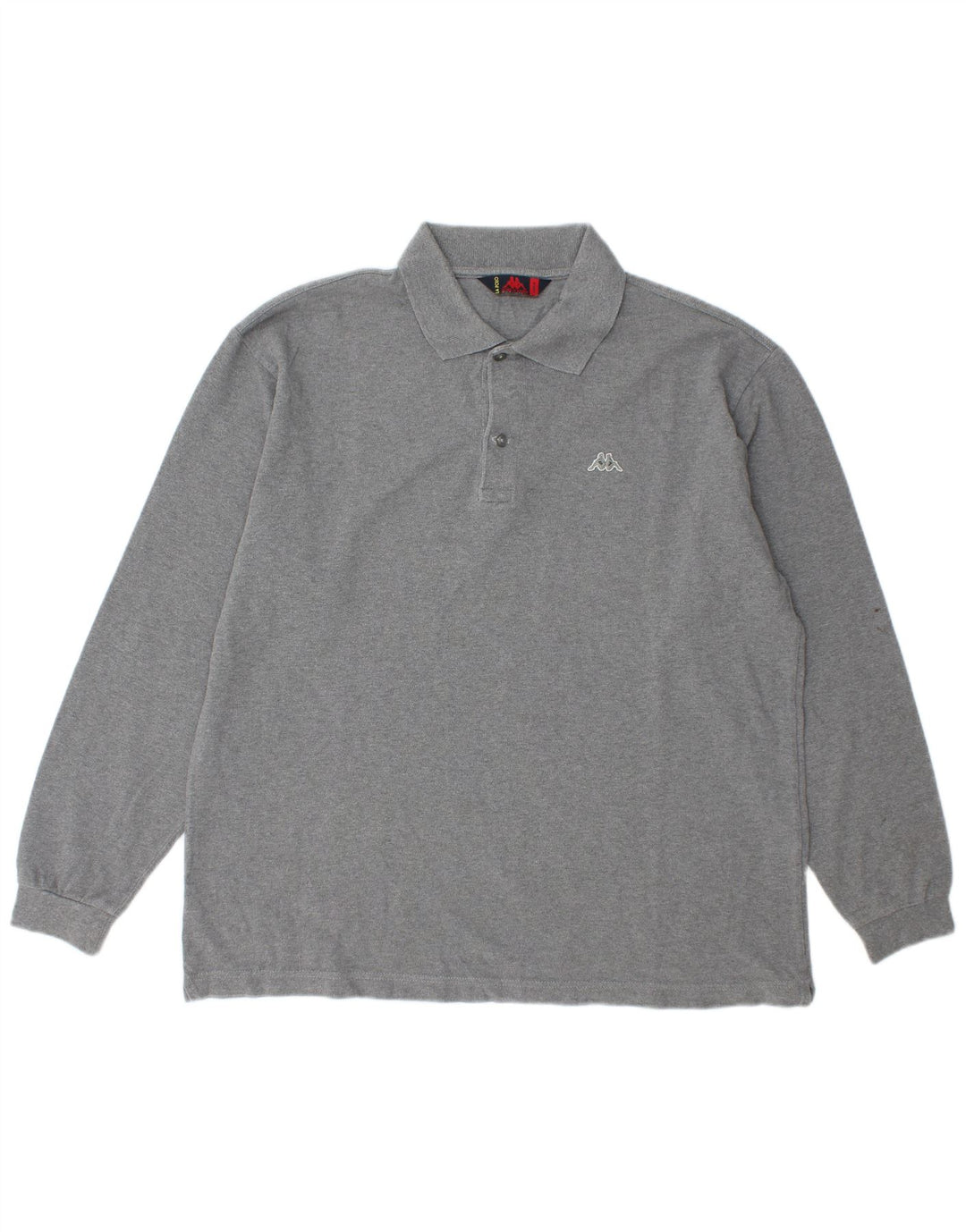 Kappa Polo à manches longues pour homme en coton gris moyen