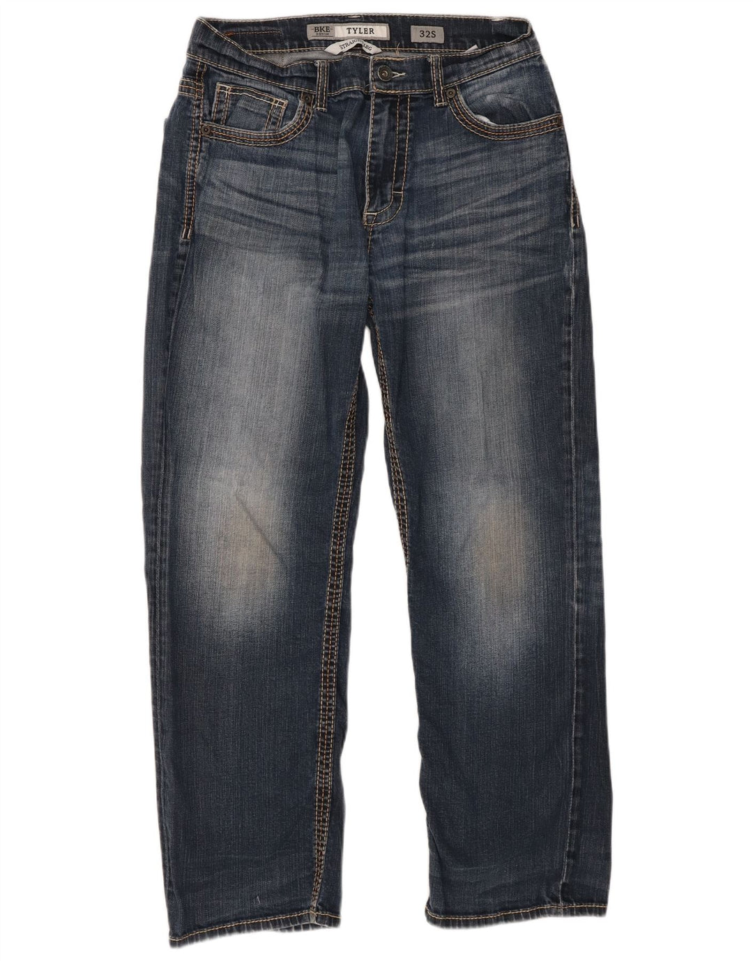 BKE Jean Droit Tyler Homme W32 L28 Bleu Marine Coton
