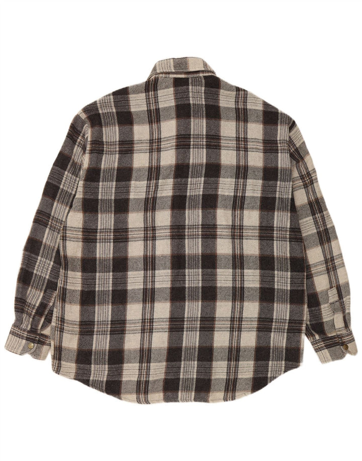 European Project Chemise en flanelle pour homme 2XL Gris à carreaux Acrylique