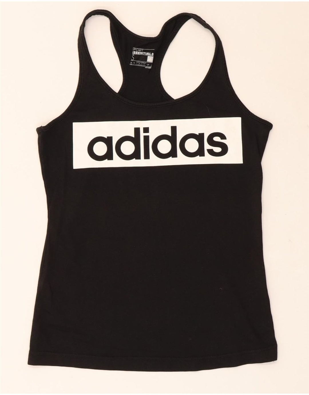 ADIDAS Femmes Climalite Graphic Débardeur UK 8/10 Petit Noir
