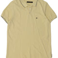 French Connection Polo Homme Large Jaune Rayé Coton