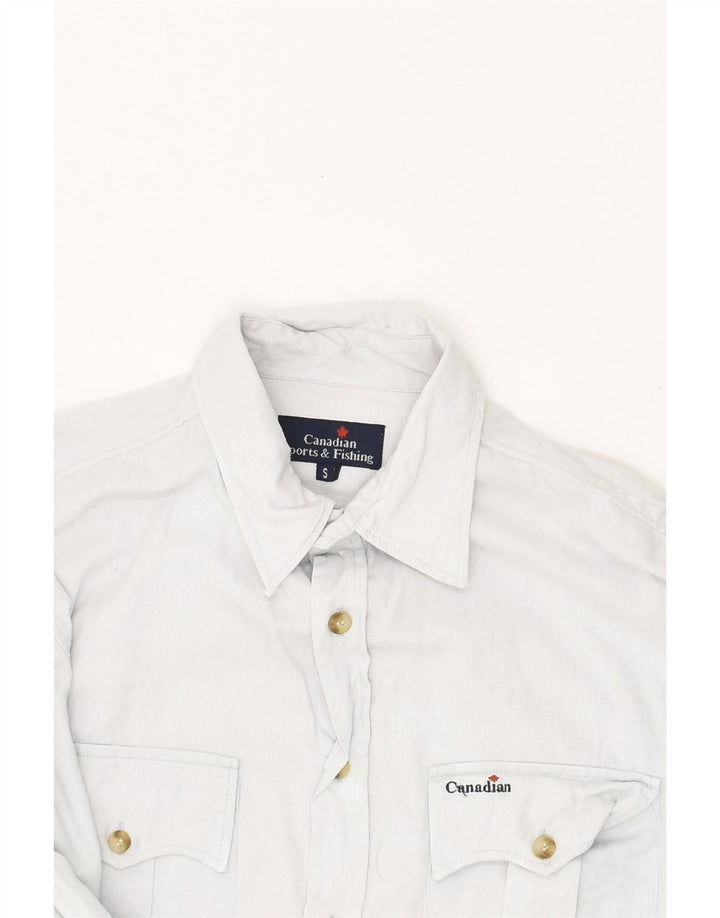 CANADIAN Mens Shirt Small Blue Cotton Vintage Canadian and Second-Hand Canadian from Messina Hembry 