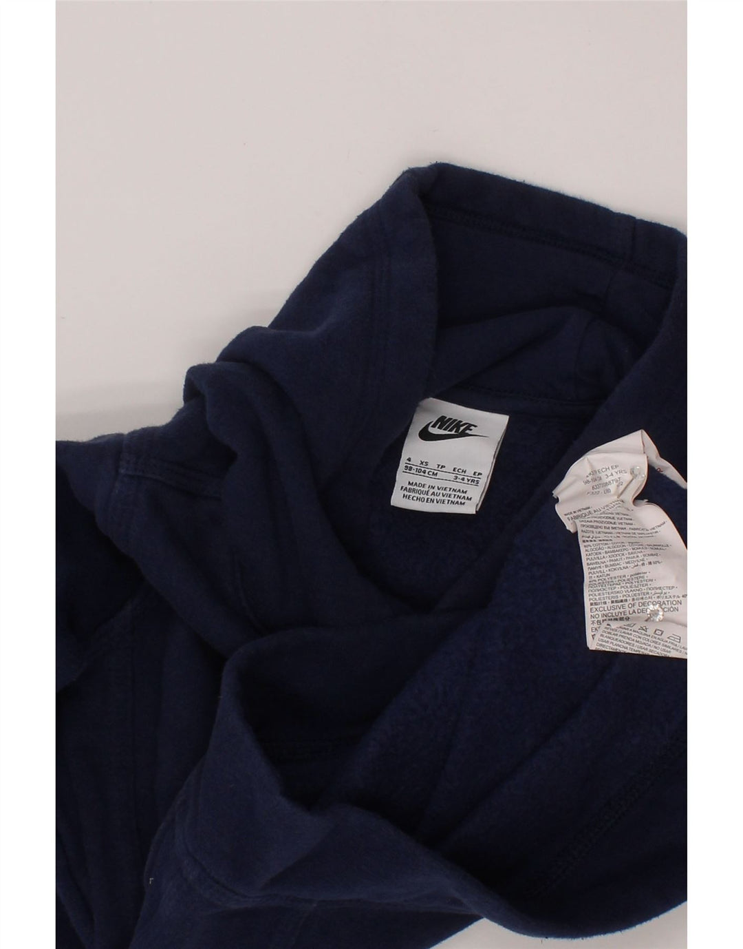 NIKE Pull à capuche pour garçon 3-4 ans XS Bleu marine Coton