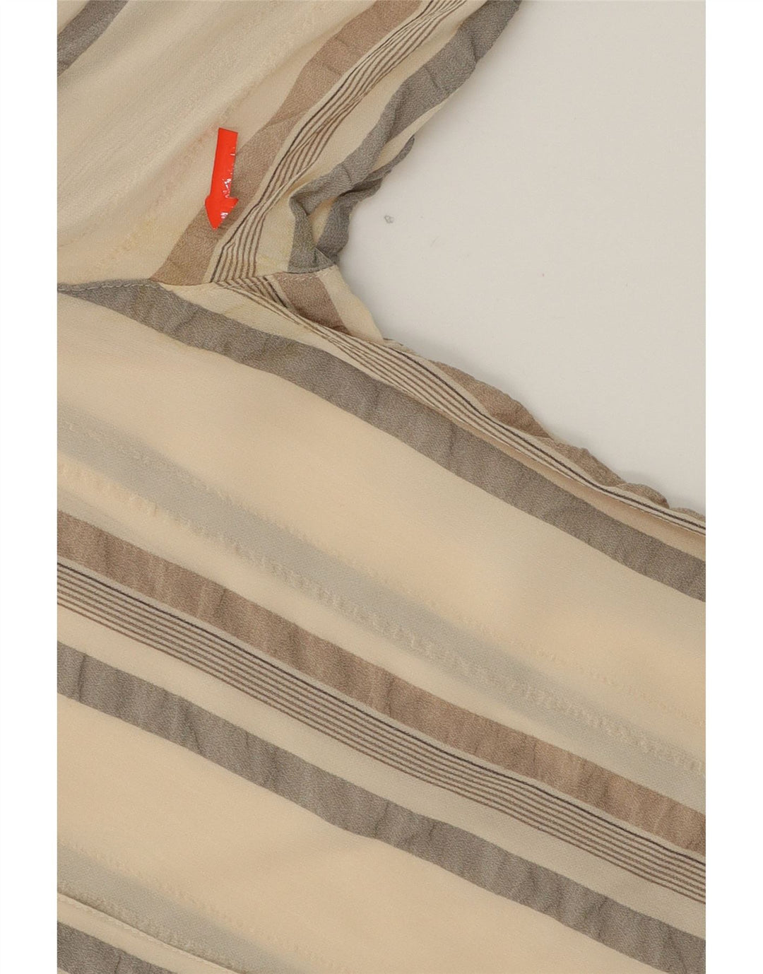 GIULIA GALANTI Womens Shirt Blouse UK 14 Medium Beige Striped Vintage Giulia Galanti and Second-Hand Giulia Galanti from Messina Hembry 