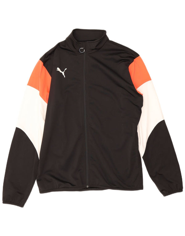 Puma Veste de survêtement pour homme Large Noir Colorblock Polyester